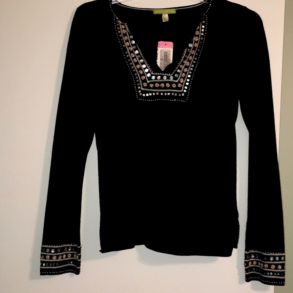BNWT Sigrid Olsen Enbellished Top